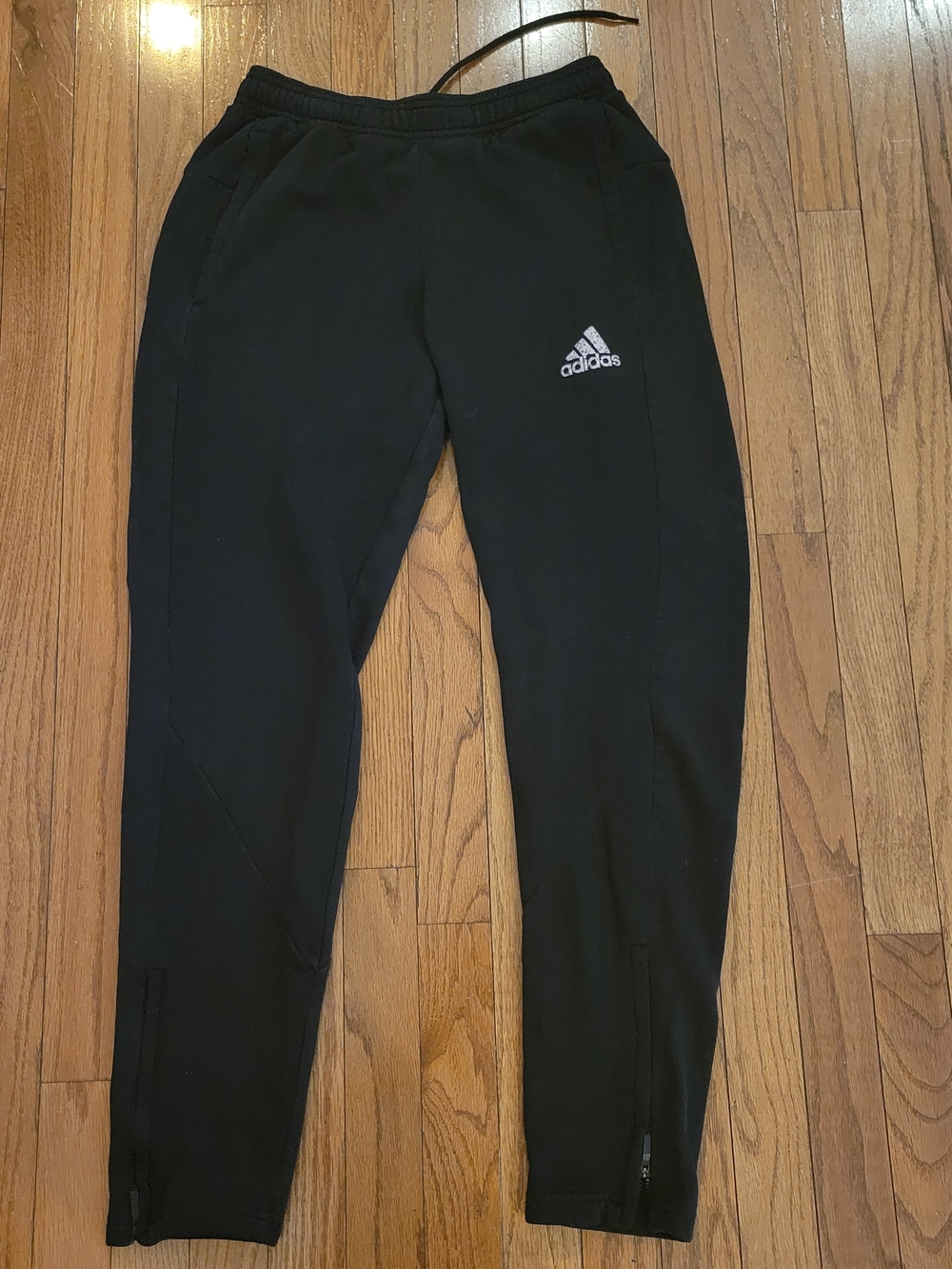 adidas Black Men's Tapered Jogger Sweatpants with Logo